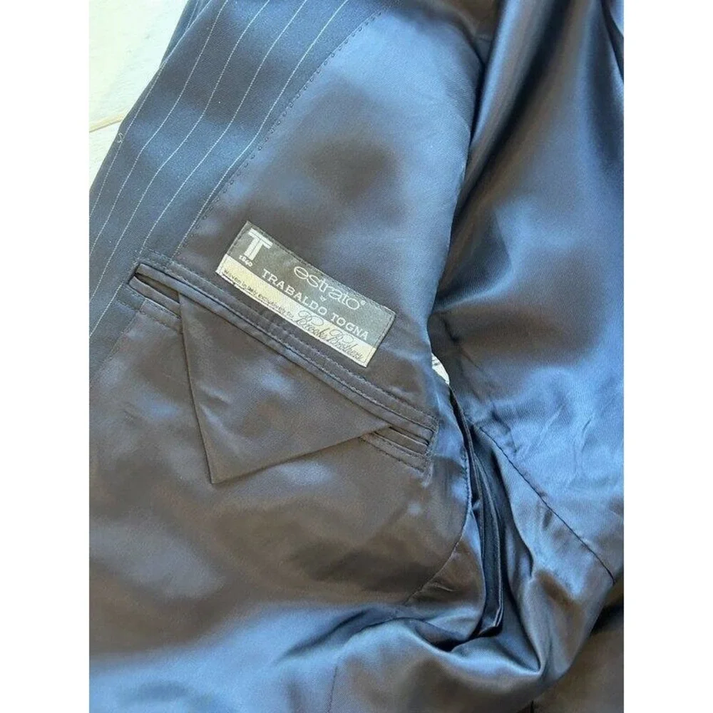 Brooks Brothers 1818 Madison Estrato Trabaldo Togna Pinstripe Blazer Wool 42